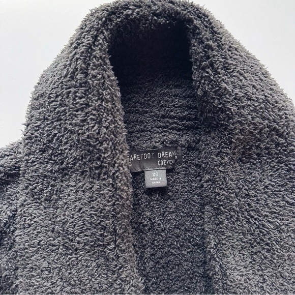NEW Barefoot Dreams Cozychic Open Knit Cardigan Sweater Dark Gray size XS - Picture 5 of 6